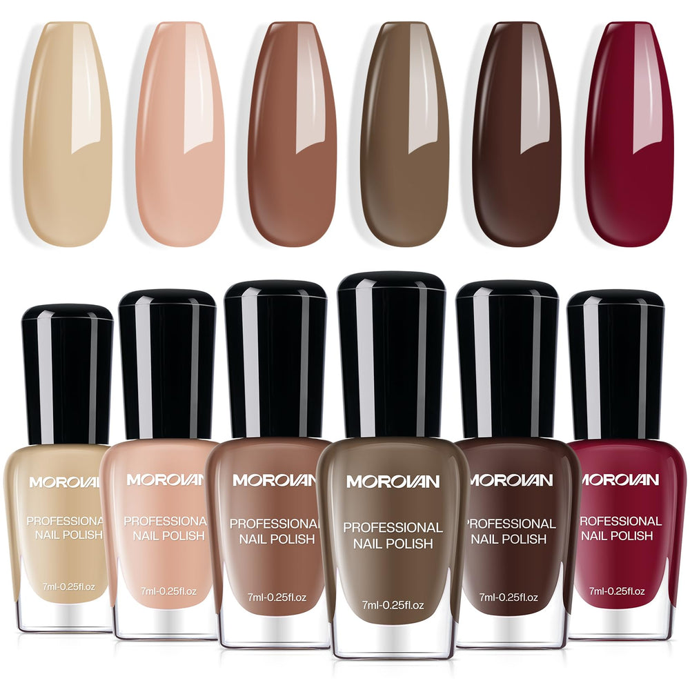 Morovan vernis brun nude automne : fini chaud et élégant pour tous les tons de peau