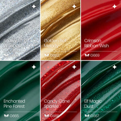 Vernis gel Morovan vert pailleté pour ongles glamour et durable