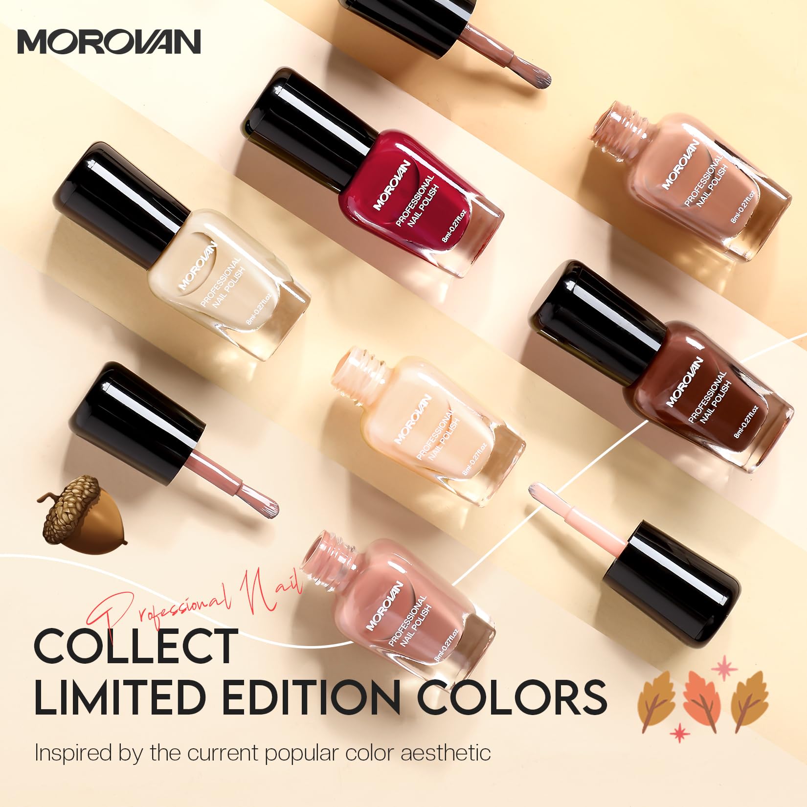 Morovan vernis nude-chocolat : duo polyvalent pour looks quotidiens et festifs