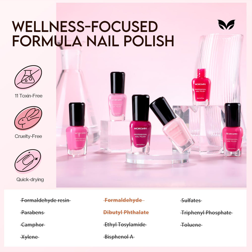 Morovan vernis rose neon pour un accent vibrant et moderne.