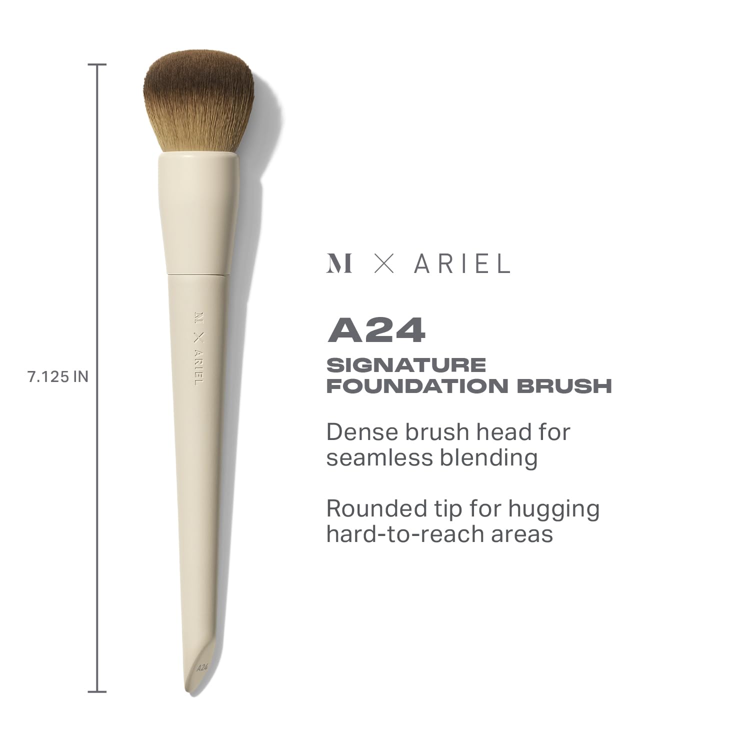 MORPHE x Ariel pinceau base A24, application fluide et couverture homogène.
