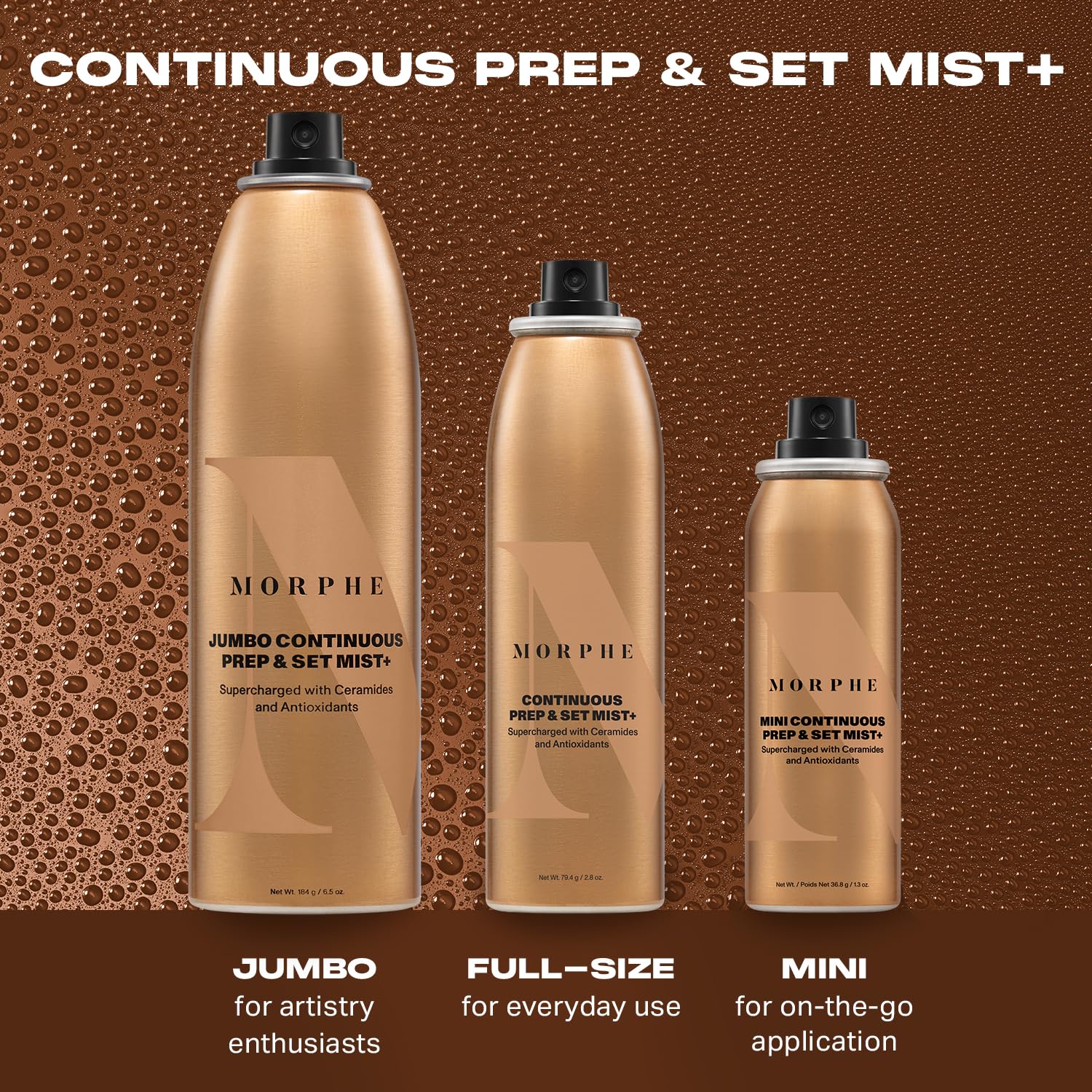 MORPHE travel-size bottle is ideal for on-the-go prep.