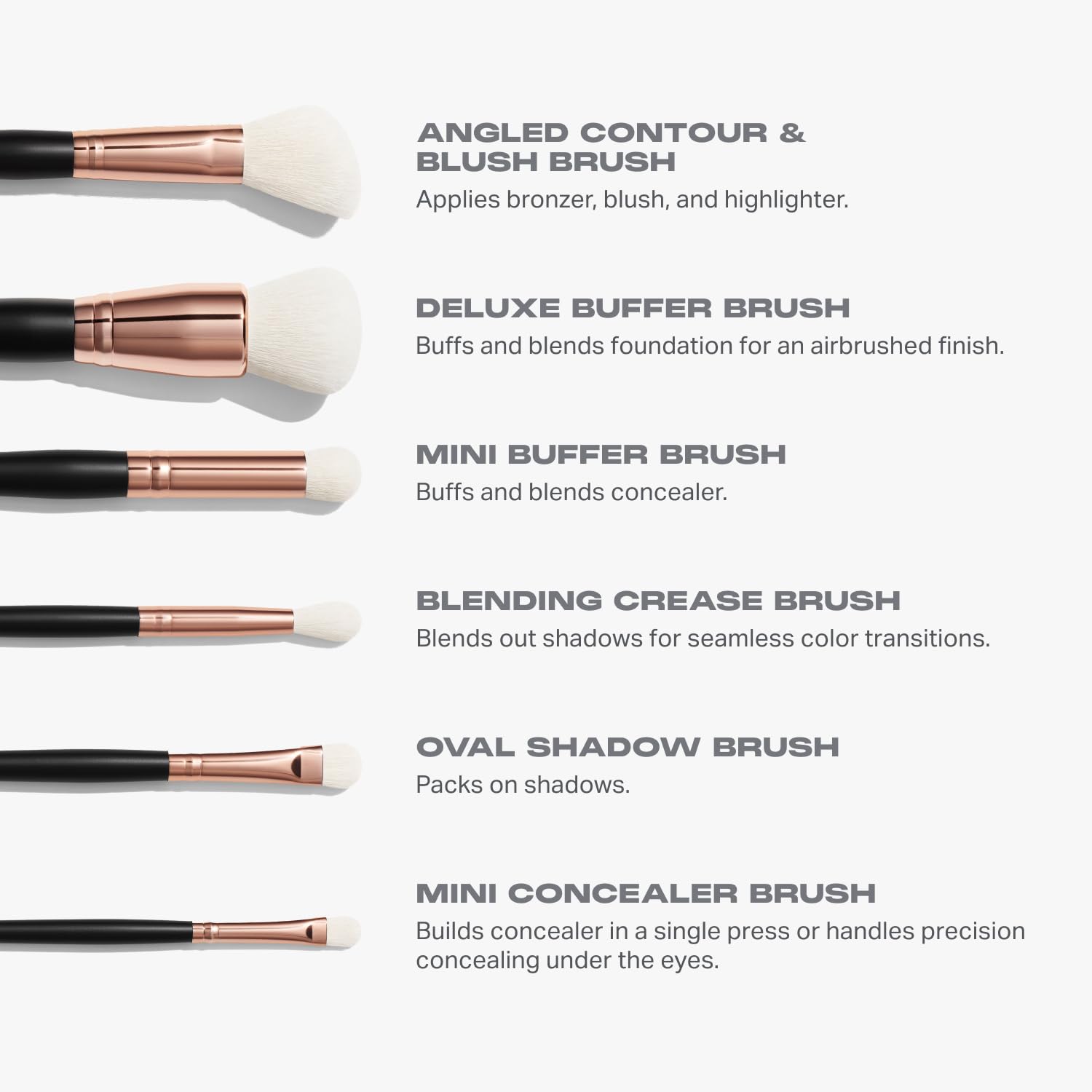 Pinceau fond de teint Morphe Rose Away – application fluide et uniforme.