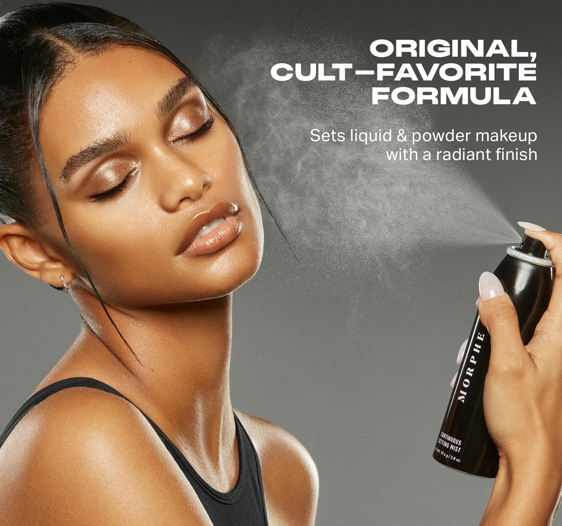 MORPHE mist with vitamins E and B5 for a skin-friendly finish