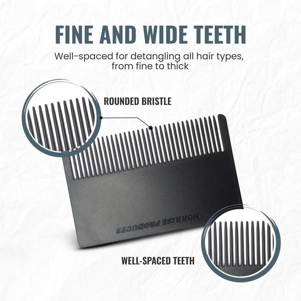Morrise peigne-cheveux homme compact: accessoire discret pour styling rapide.