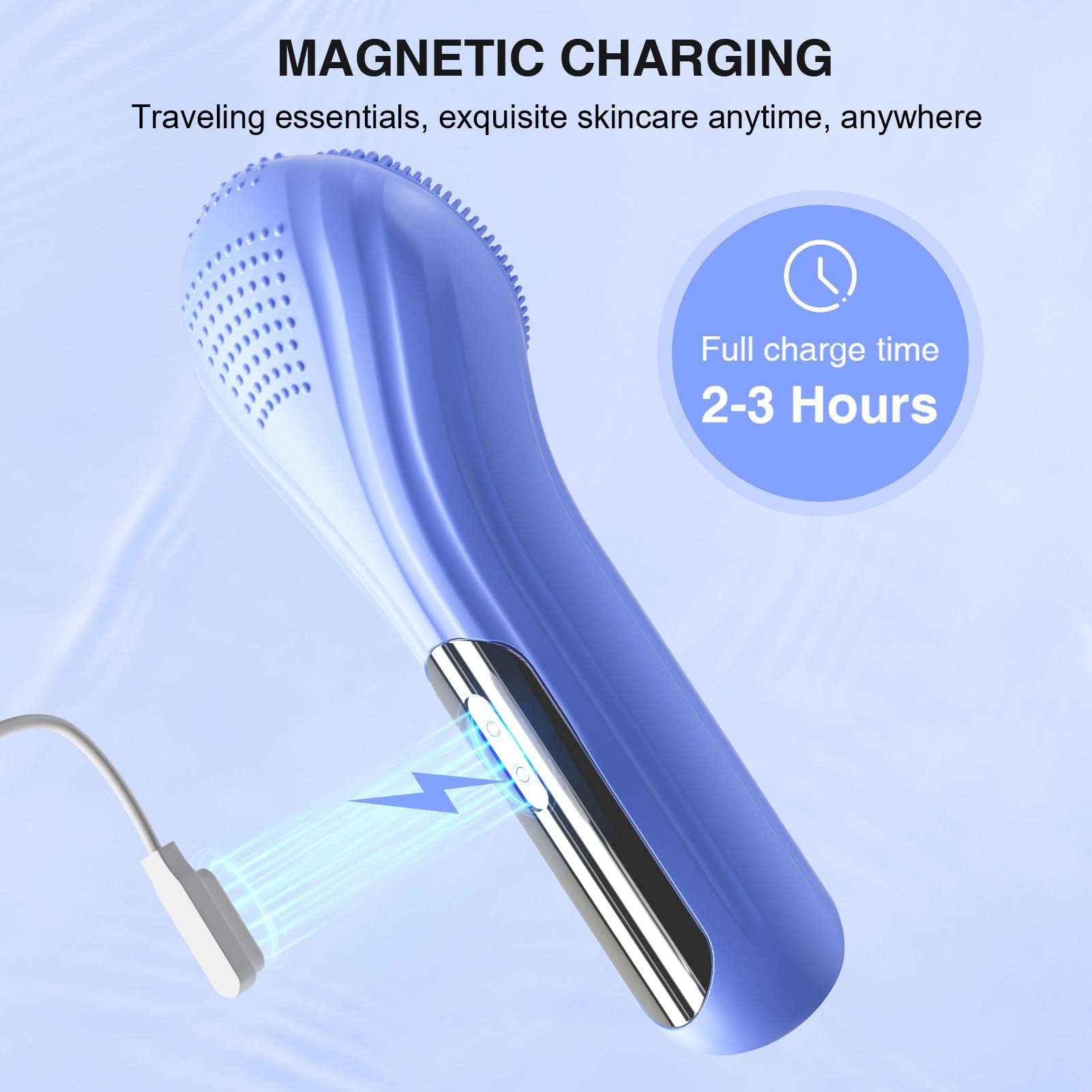 Mosnami brosse étanche IPX7 adaptée à l'usage sous la douche.