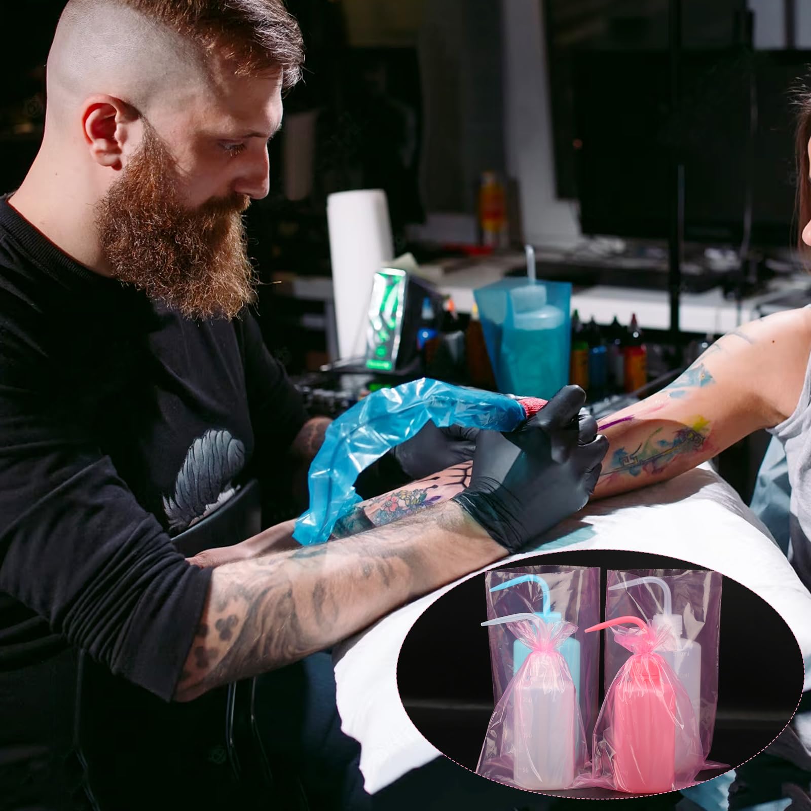MOSROAD sacs protection bouteilles tatouage rose pour usage professionnel