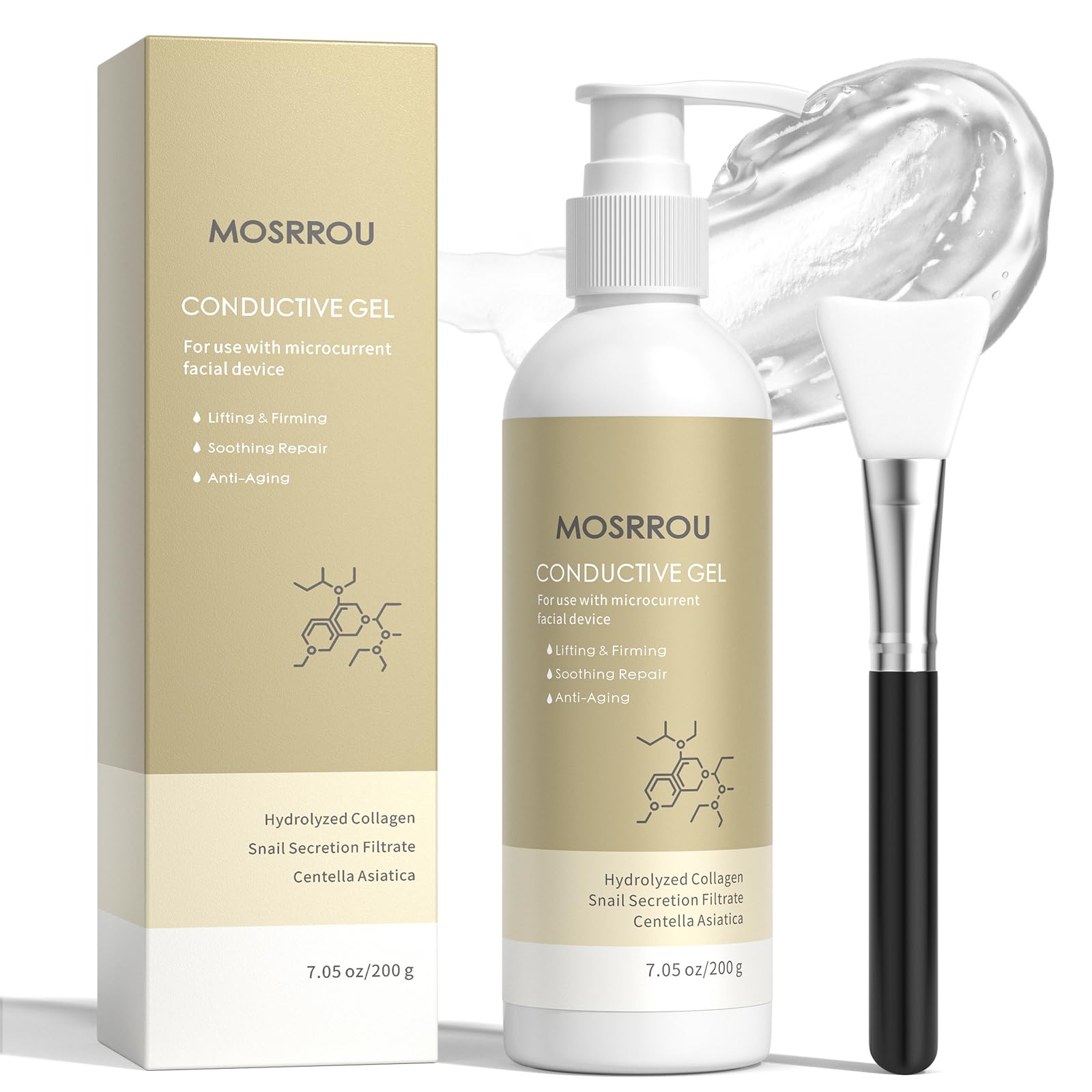 Gel conducteur MOSRROU pour le visage, glisse fluide et hydratation optimisée.