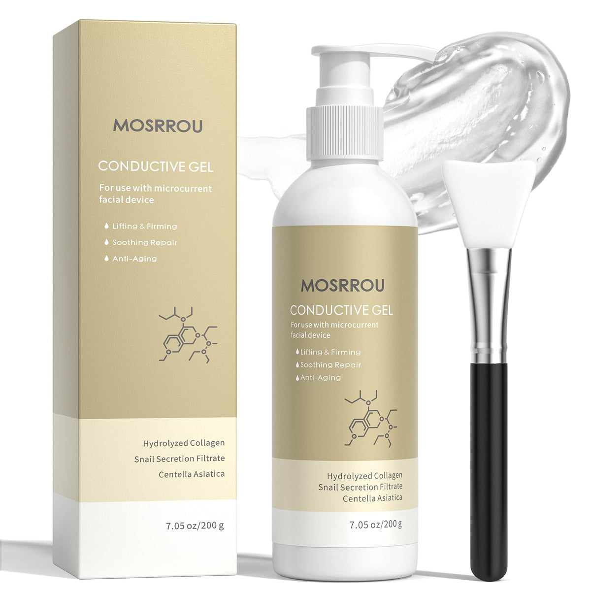 Gel conducteur MOSRROU pour le visage, glisse fluide et hydratation optimisée.