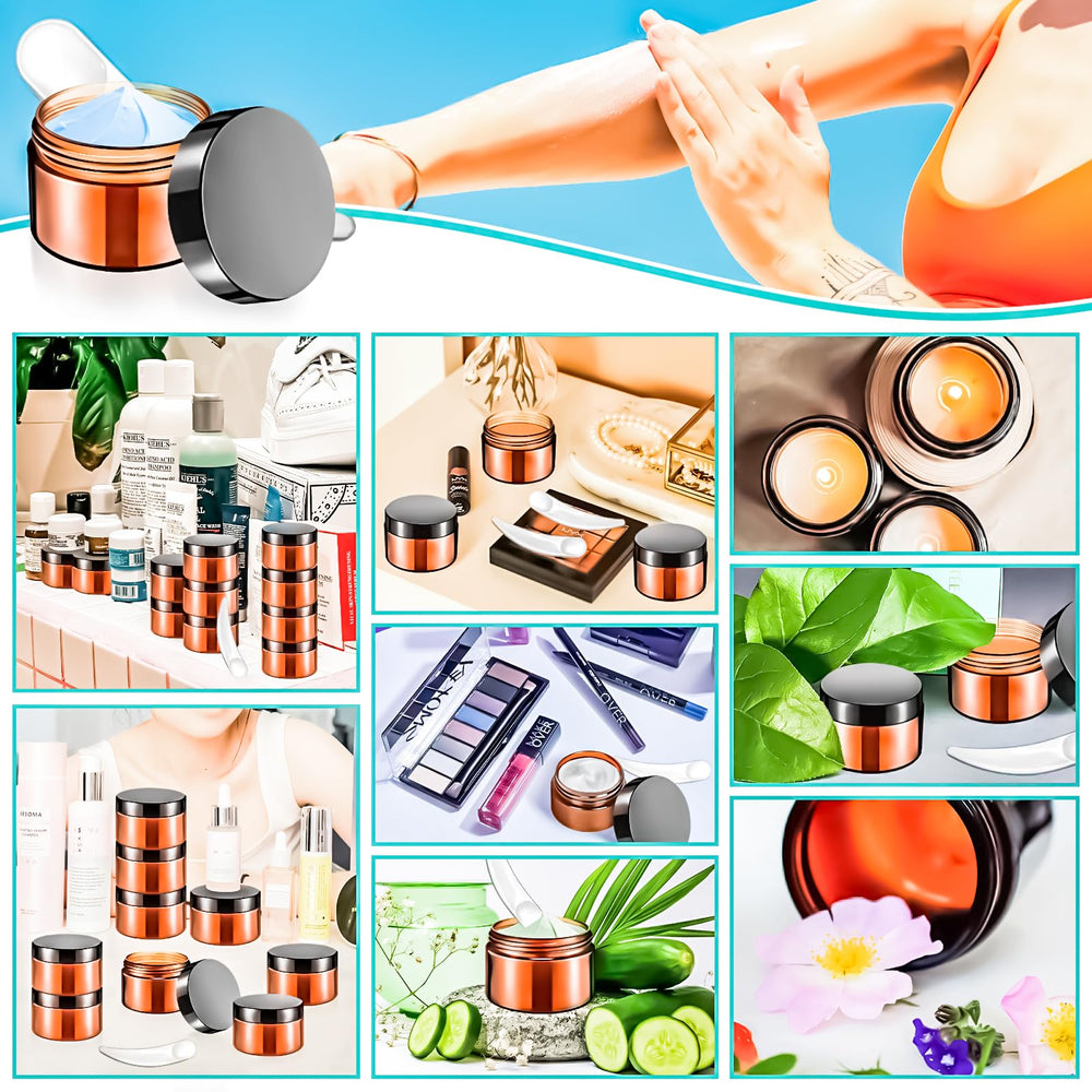 MotBach bocal ambré 30ml, parfait pour crèmes ou baumes de voyage.