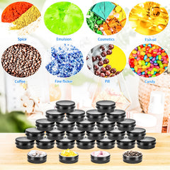 MotBach boîte aluminium 30 ml ouverte, rangement rapide pour cosmétiques maison.