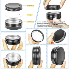 MotBach boîtes aluminium 2oz dimensions compactes 68mm x 25mm pour emporter.