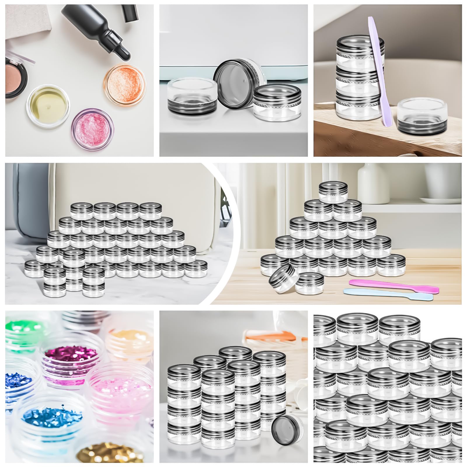 Rangement compact MotBach, pot léger pour trier crèmes et routines.