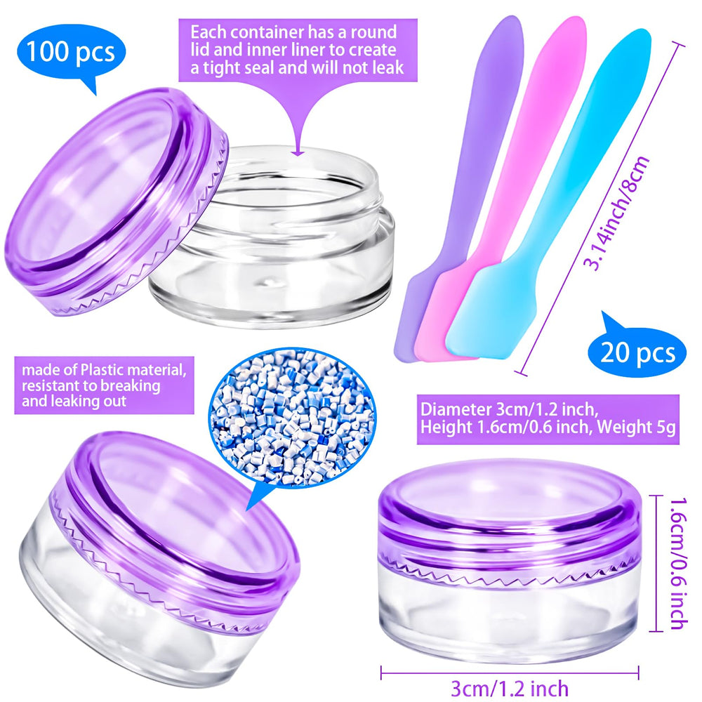Pot mini MotBach 5g rond avec spatule incluse, pratique pour tester textures.