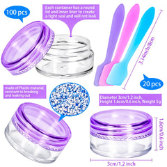 Pot mini MotBach 5g rond avec spatule incluse, pratique pour tester textures.