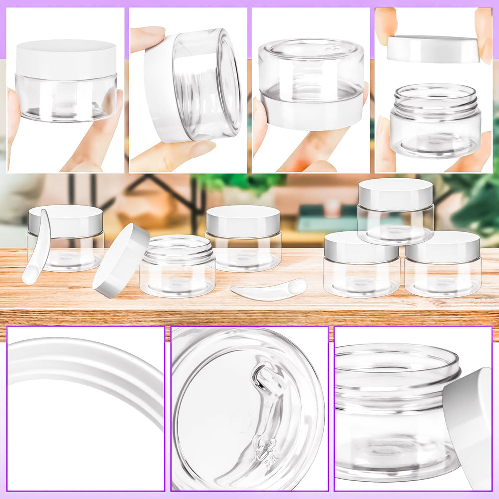MotBach: pot plastique transparent 30 ml, facile de voir le contenu.