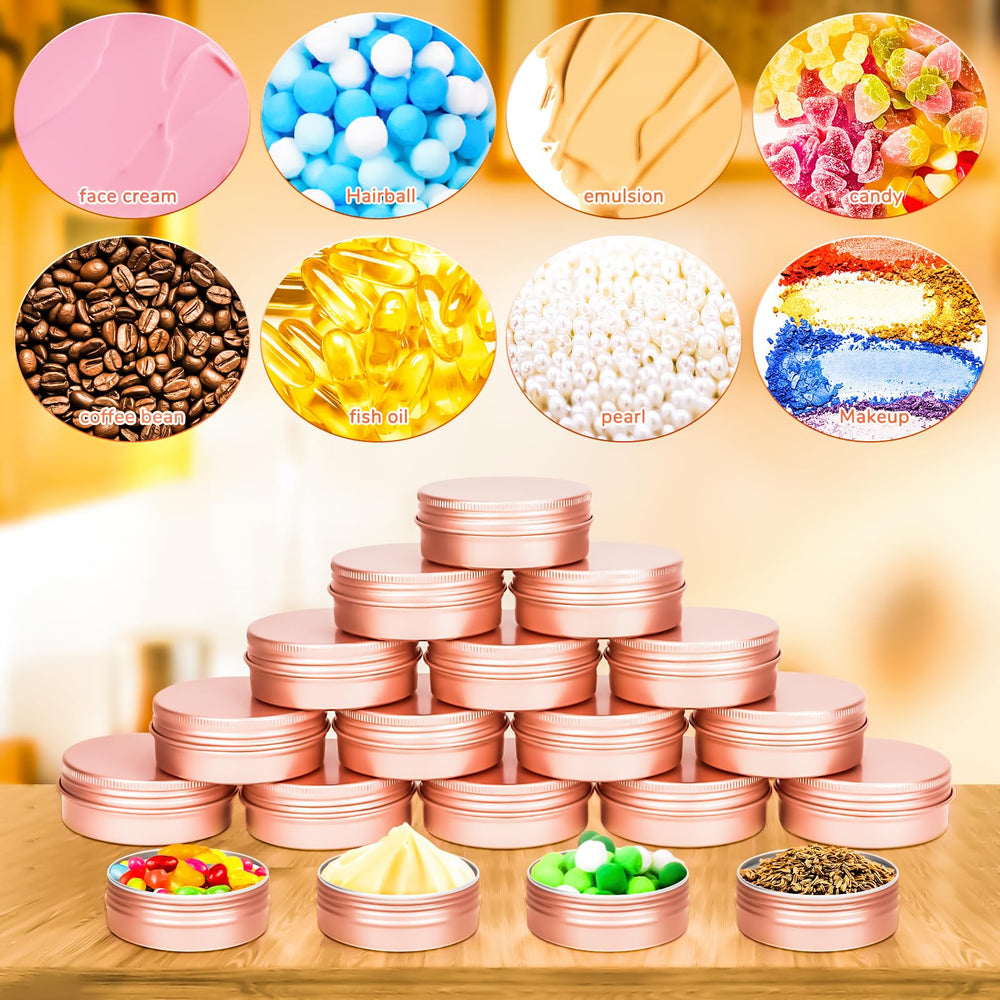 Pot tin cosmétiques MotBach, contenant baume pour les lèvres ou crème, prêt à transporter.