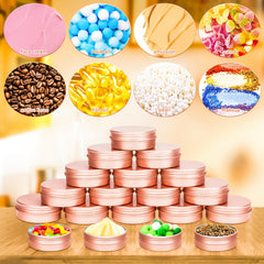 Pot tin cosmétiques MotBach, contenant baume pour les lèvres ou crème, prêt à transporter.
