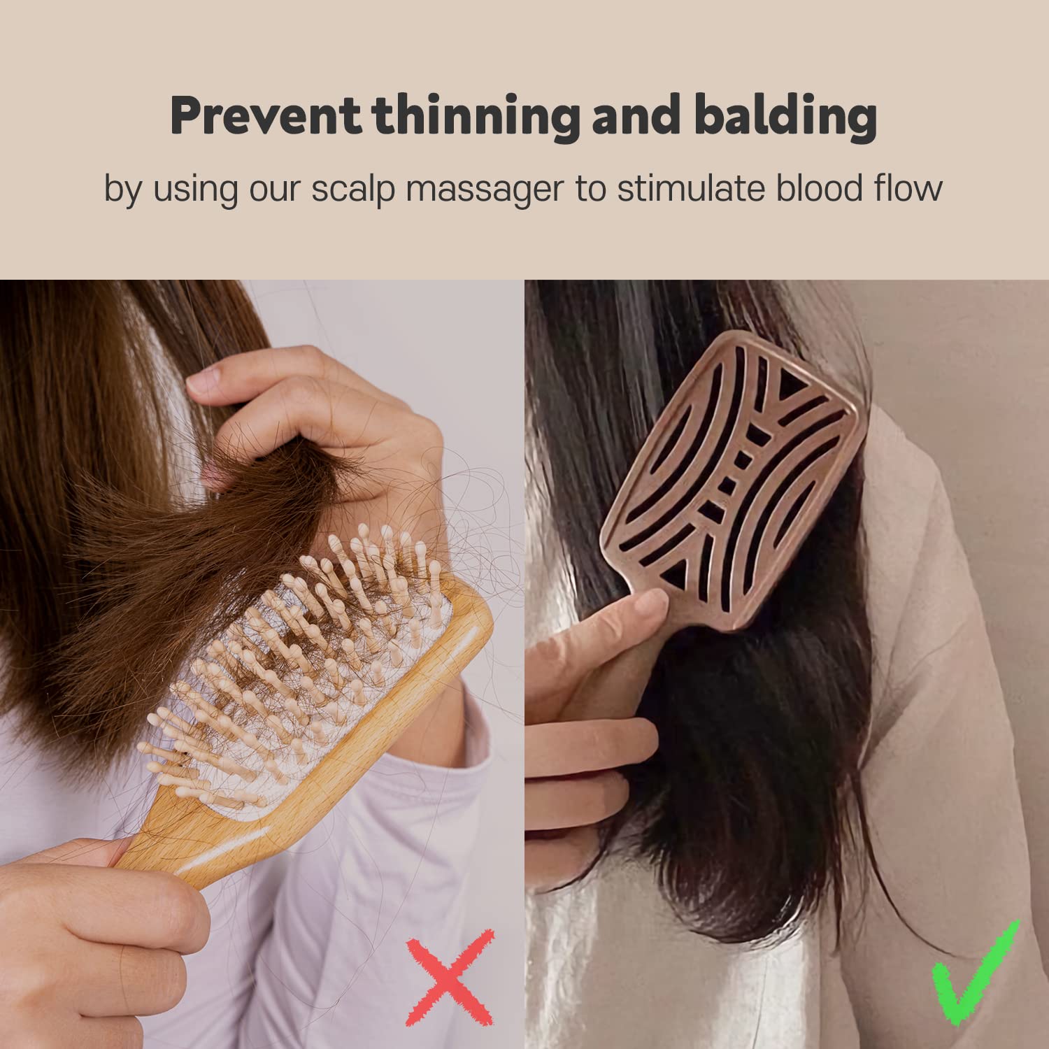 Brosse Mothers Corn Yao, poils durables et entretien facile