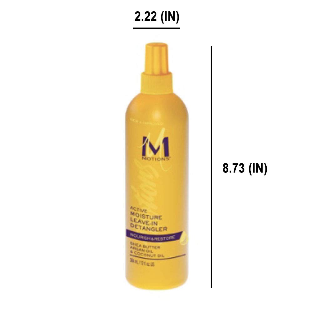 Motions Nourish et Restore avant-après cheveux démêlés avec douceur.