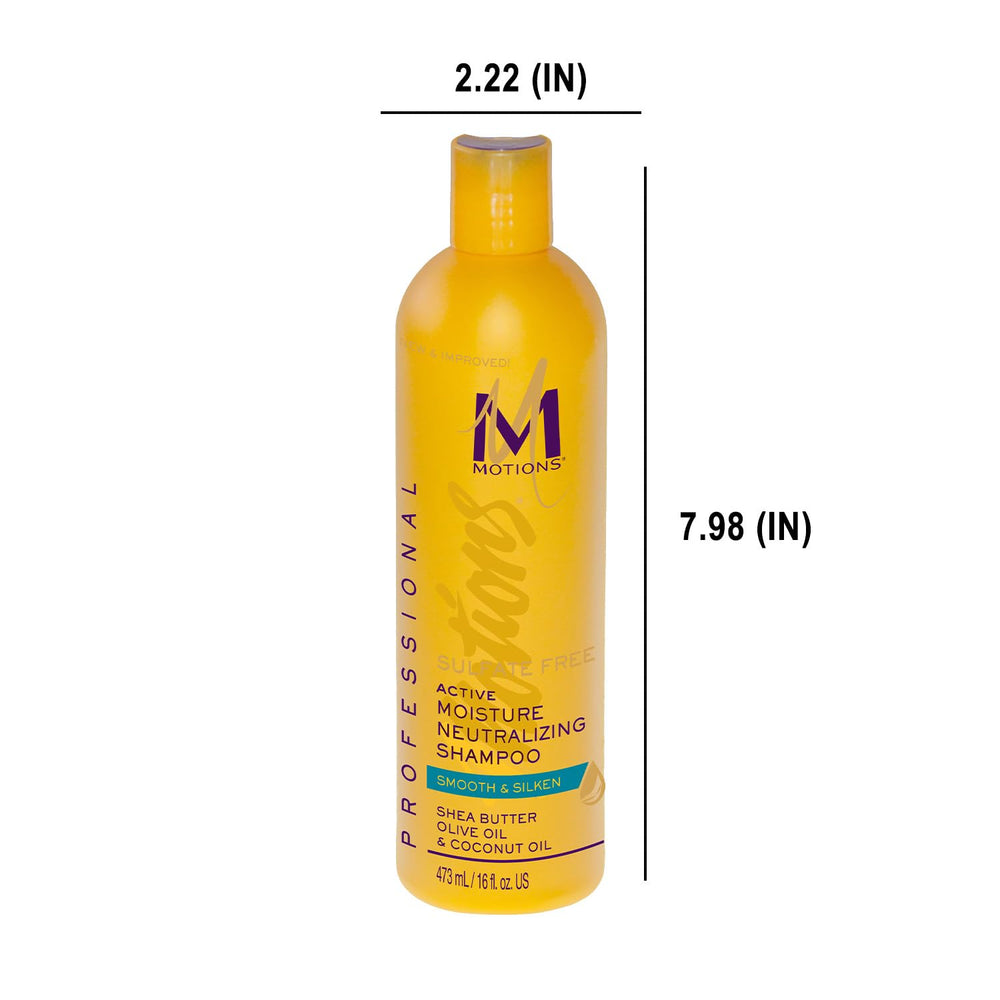 motions pro neutralisant shampoing, formule adaptée aux cheveux secs pour plus de souplesse.