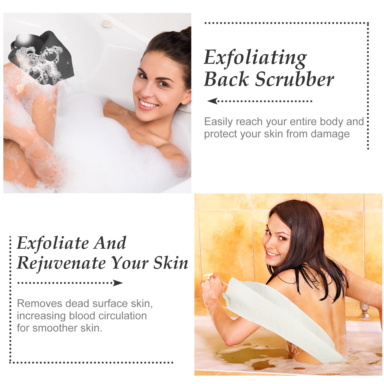 Accessoire douche gris Moukeren exfoliant pour nettoyer et préparer la peau.