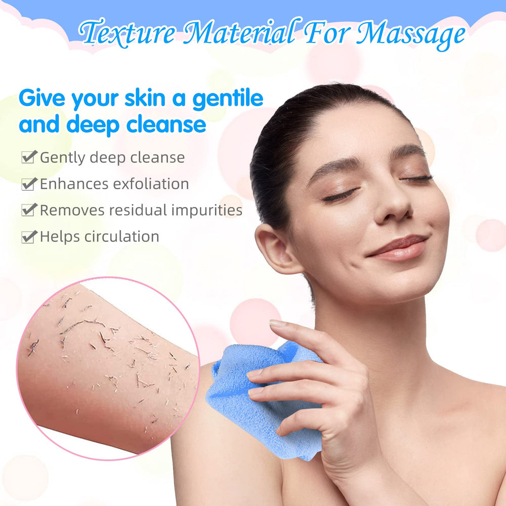 Texture nylon douce Moukeren, exfoliation légère et massage agréable.