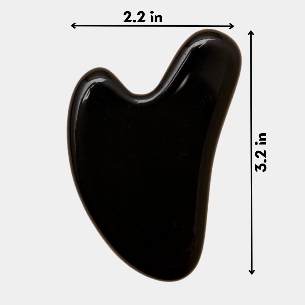 Mount Lai accessoire soin visage obsidienne noire pour massage ciblé et contour plus net.