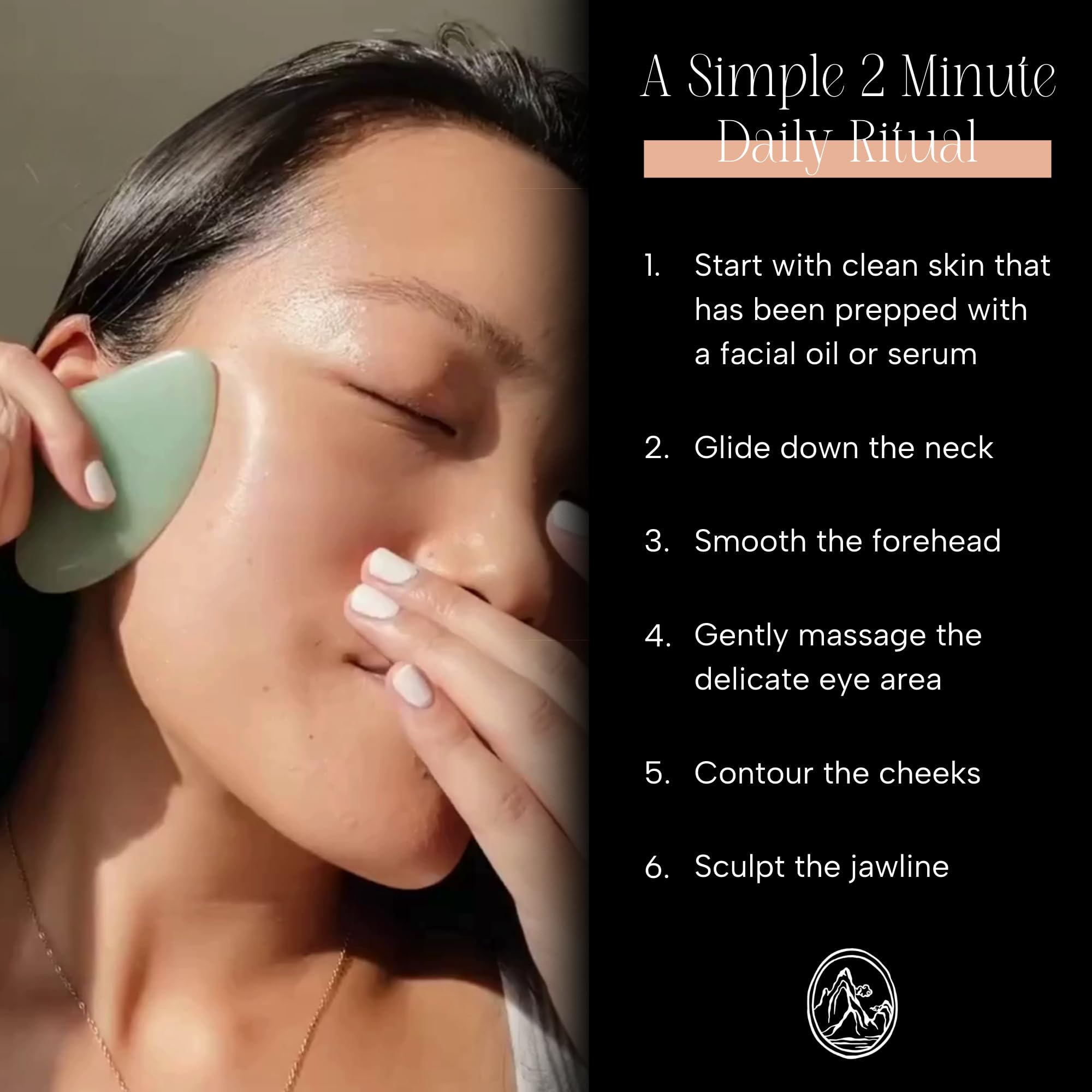 Mount Lai application avec huile ou sérum pour glisse optimale.