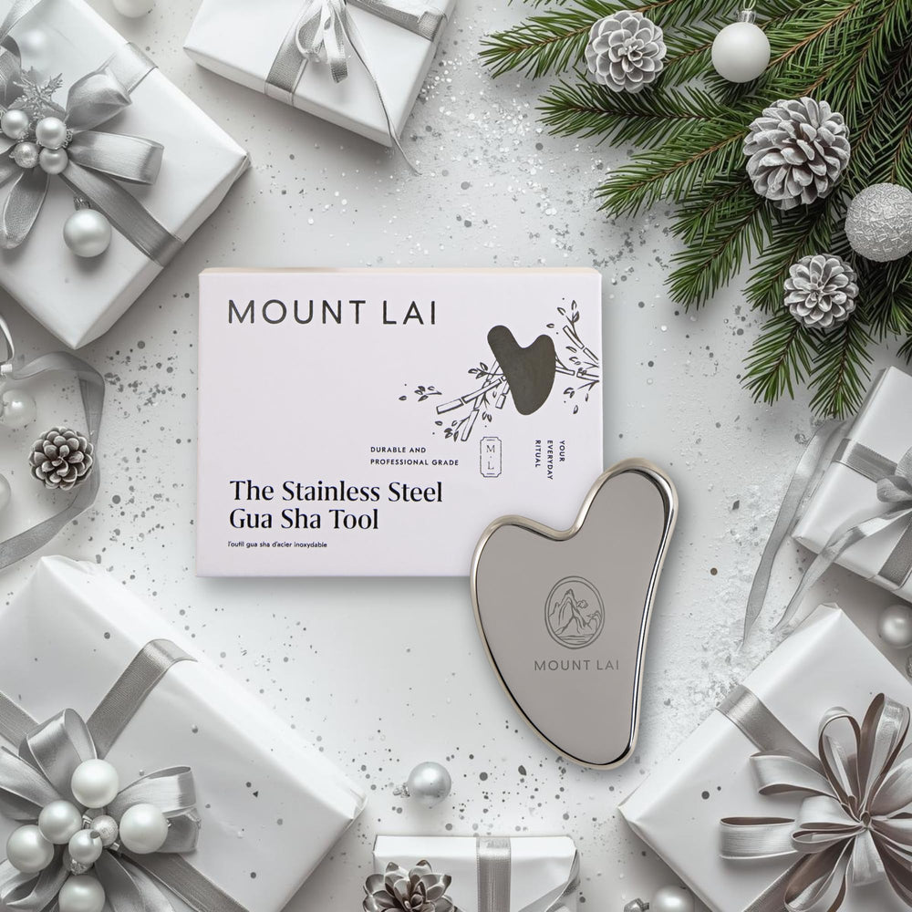Mount Lai Gua Sha – contours-visage, outil robuste et précision pour un galbe plus net.
