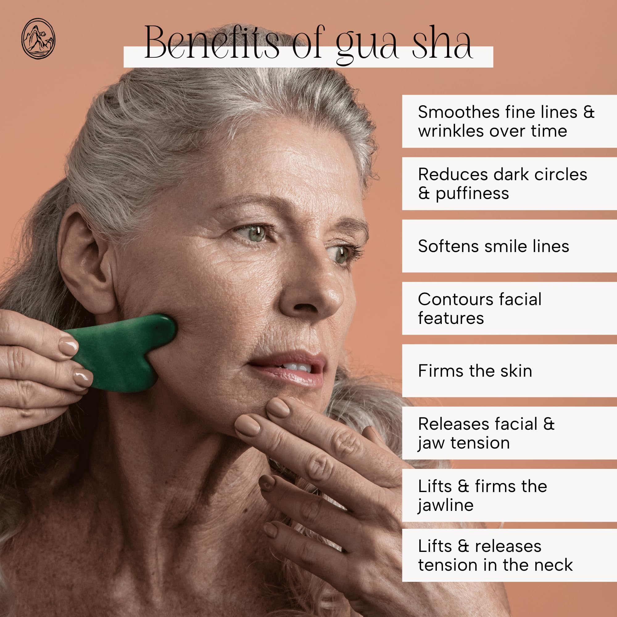 Mount Lai Jade Gua Sha – réduction visuelle des poches sur les joues