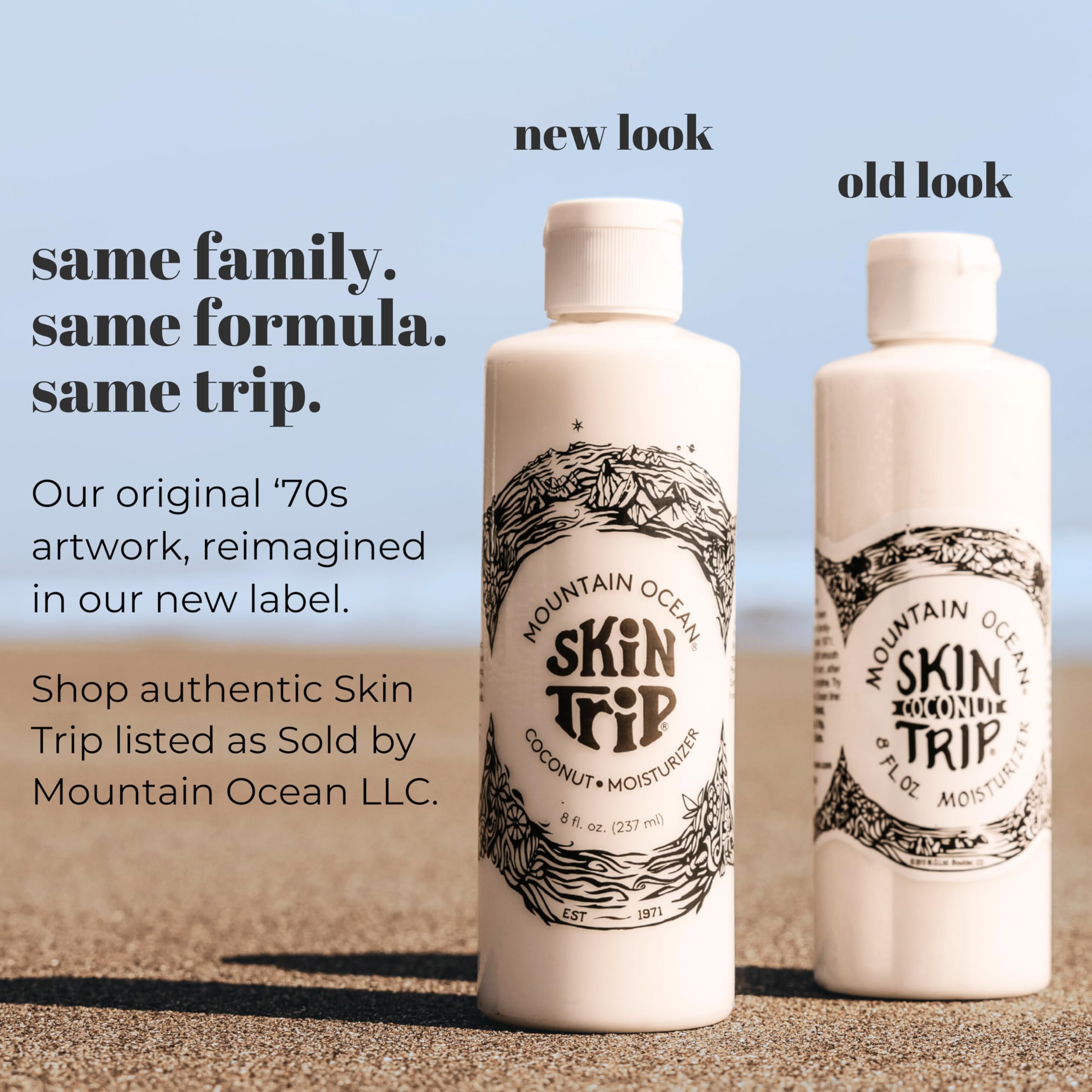 Mountain Ocean Lotion Coco Original — étiquette neuve reflétant le même soin.