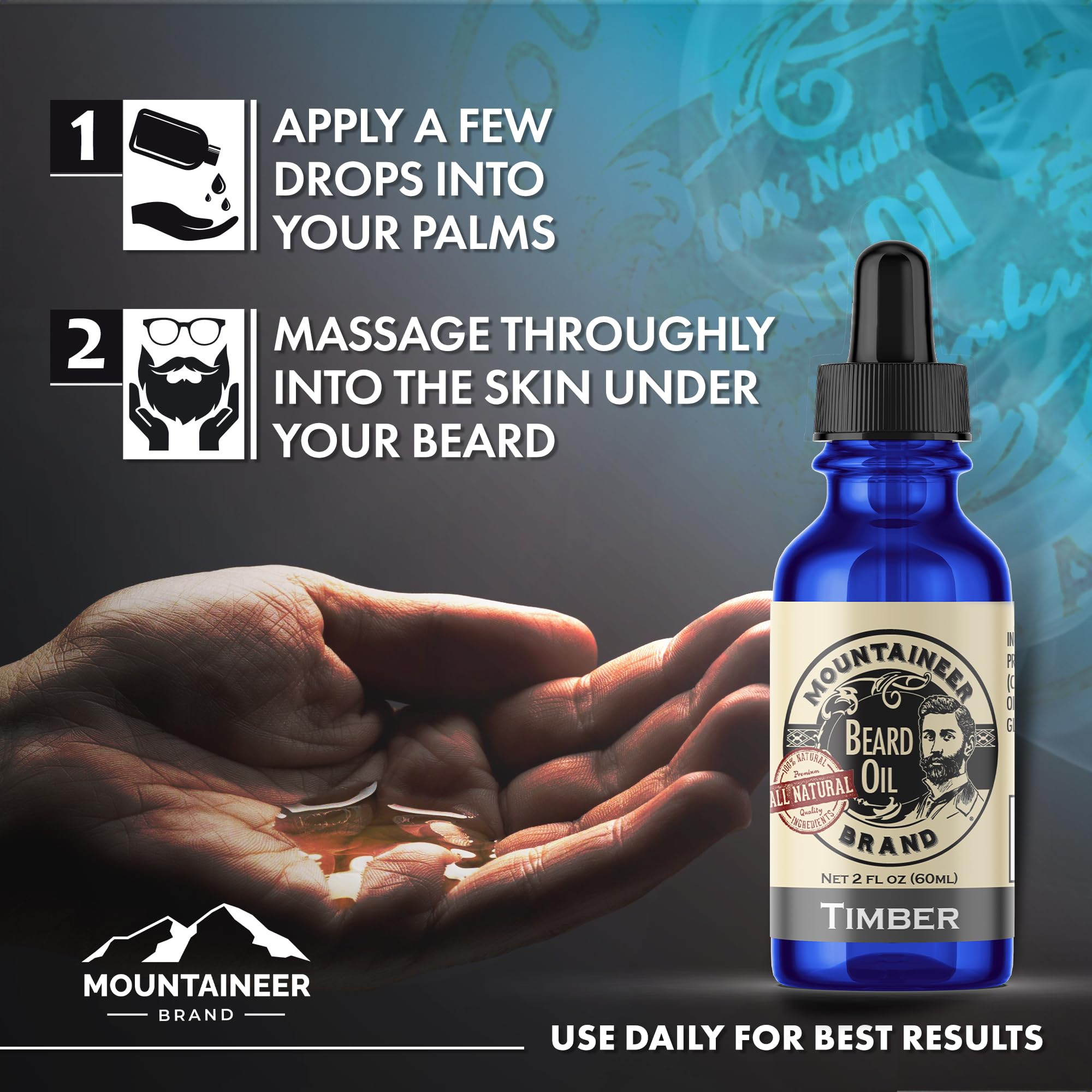 Barbe Mountaineer Brand douceur et brillance naturelle après application