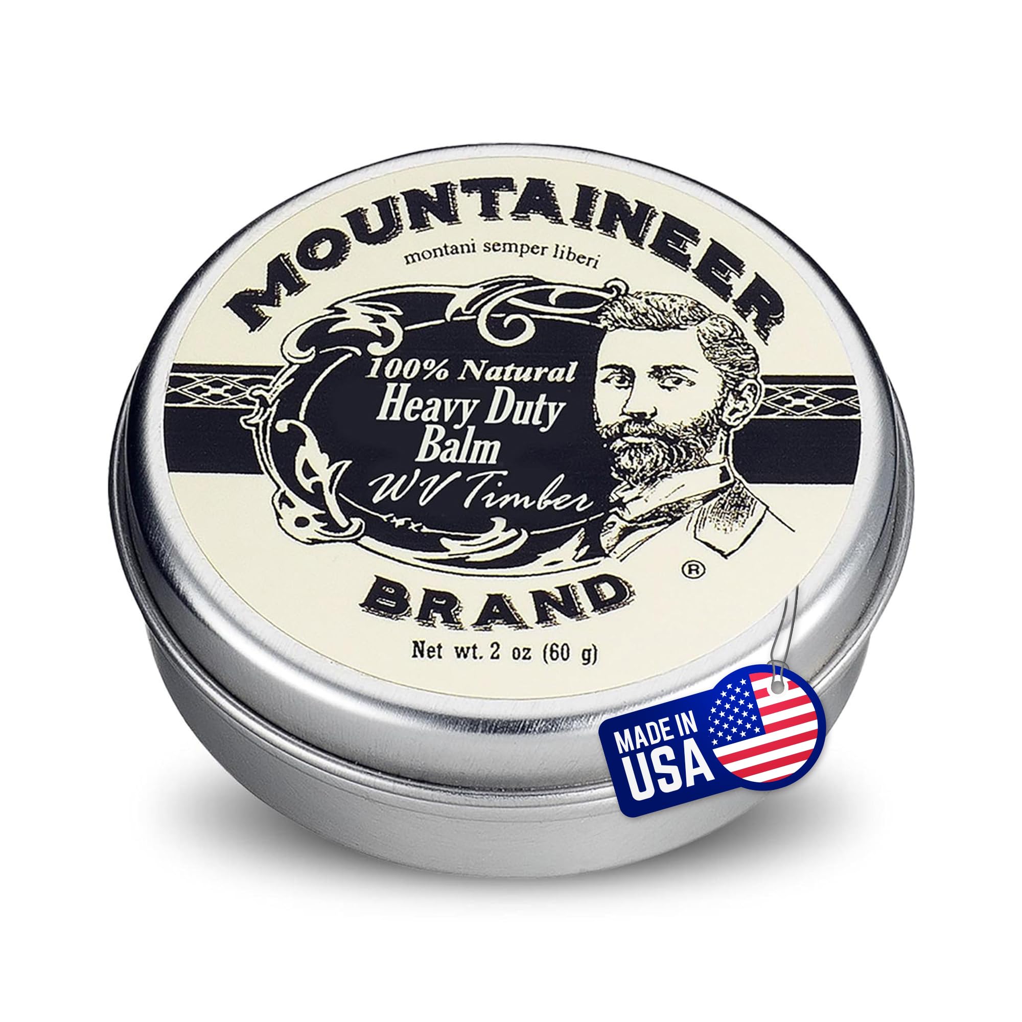 Baume barbe Mountaineer Brand naturel au parfum bois améliore la douceur et le contrôle.