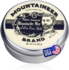 Mountaineer Brand cire moustache inodore pour application précise et tenue durable.