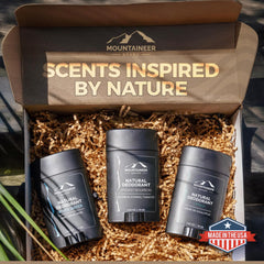 Mountaineer Brand Déodorant Naturel Timber – application fluide sans résidu.