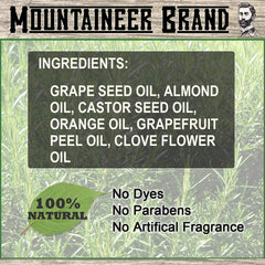 Gouttes d’huile barbe Mountaineer Brand facilitant le démêlage.