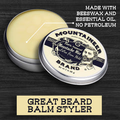 Mountaineer Brand soin moustache et barbe hydratant pour peau irritée.