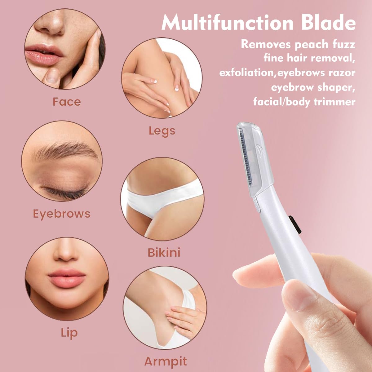 MOVELOVE pack têtes remplacement Dermaplane Glo — 6 pièces pratiques.