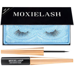 MoxieLash Baby cils aimants avec eyeliner pour un look naturel et rapide.