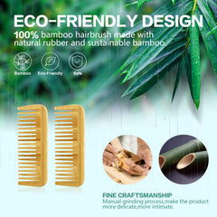 MoyRetty Bamboo : bois naturel pour un entretien capillaire durable.