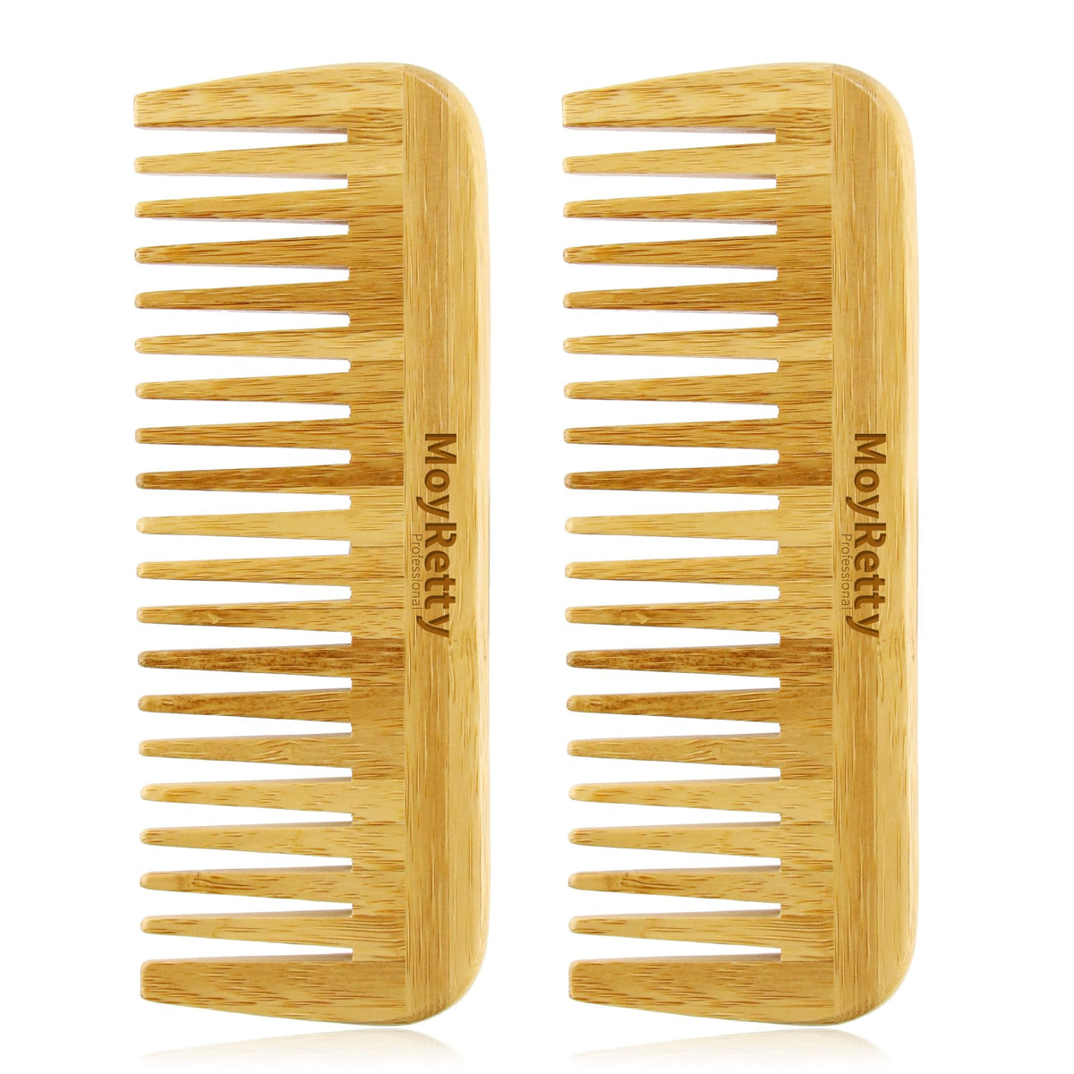 MoyRetty Bamboo : brosse à cheveux à dents larges pour démêler en douceur.