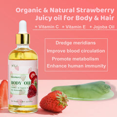 MR.A huile fraise : texture légère qui pénètre rapidement sans gras
