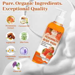 MR.A Douche Persimmon forme une mousse douce pour un nettoyage efficace.