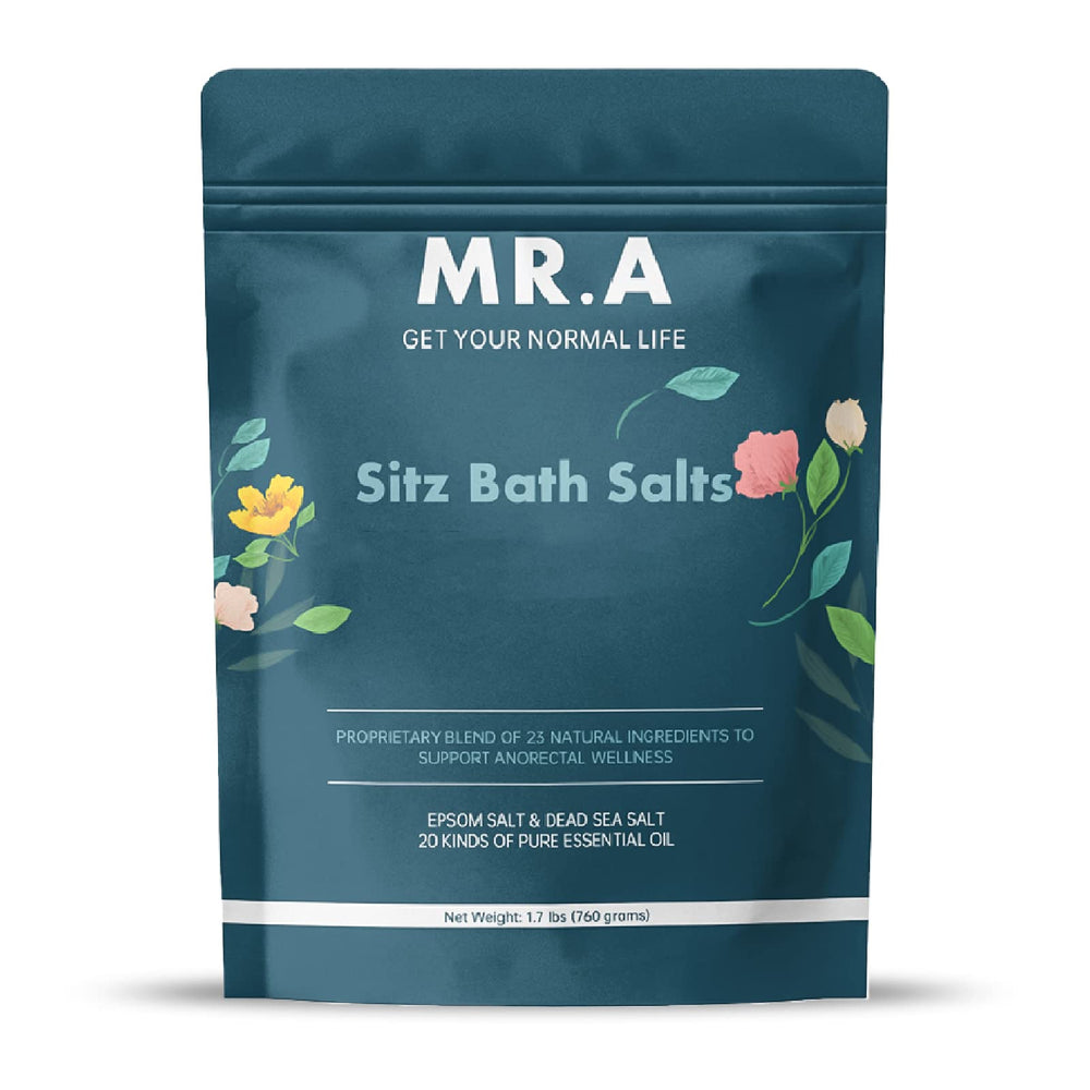 MR.A Sitz Bath Sels emballage avant — formule naturelle prête à l'emploi.