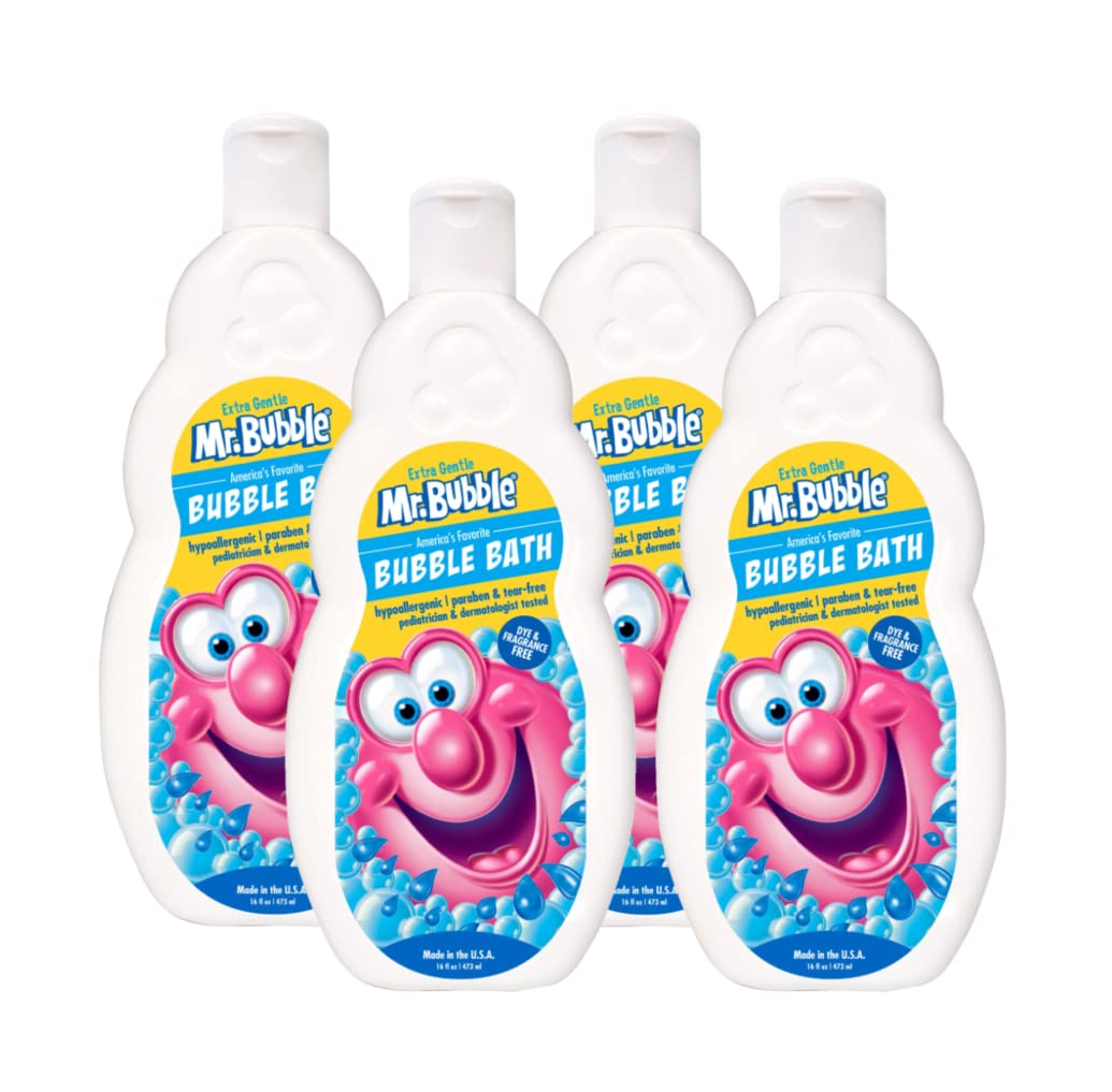 Mr. Bubble Bain Extra Doux — bouteille du pack 4 pour toute la famille.
