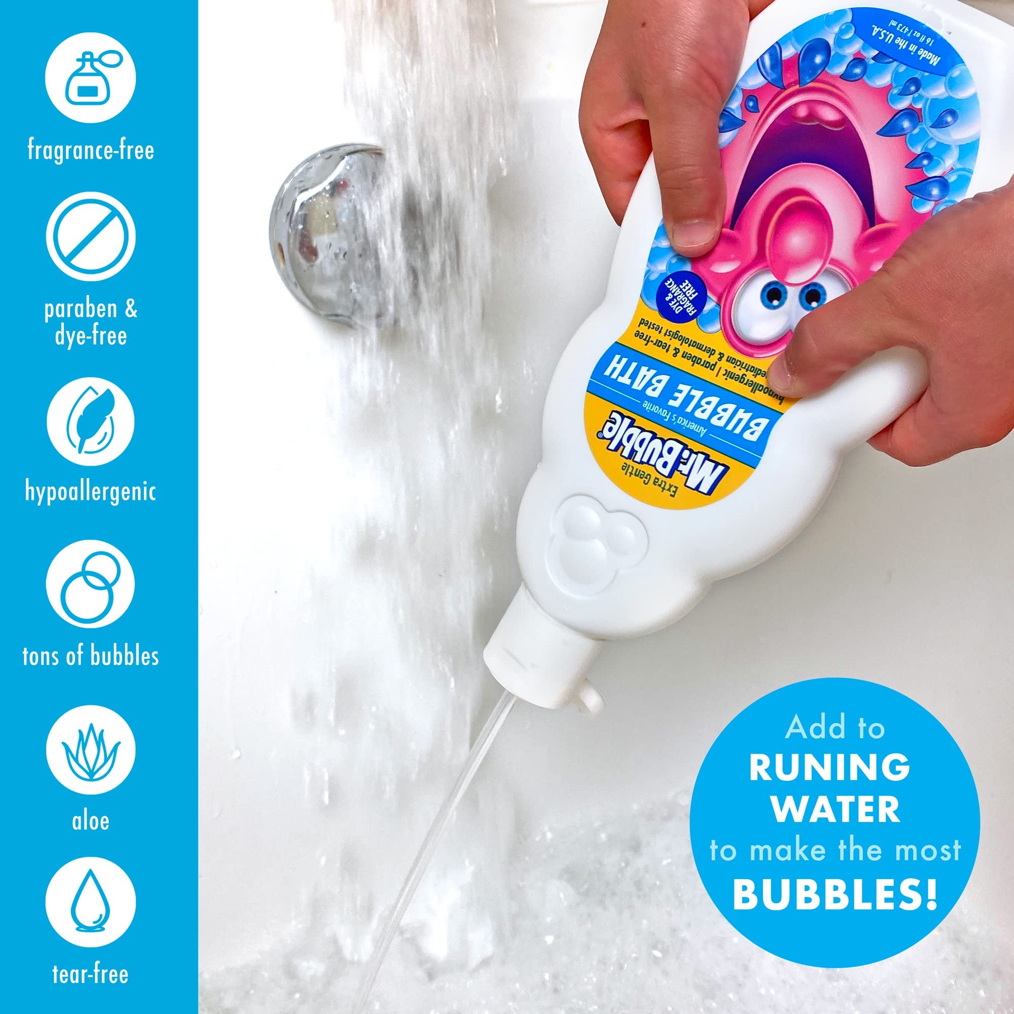 Mr. Bubble Bain Extra Doux — utilisation simple adaptée à toute la famille.