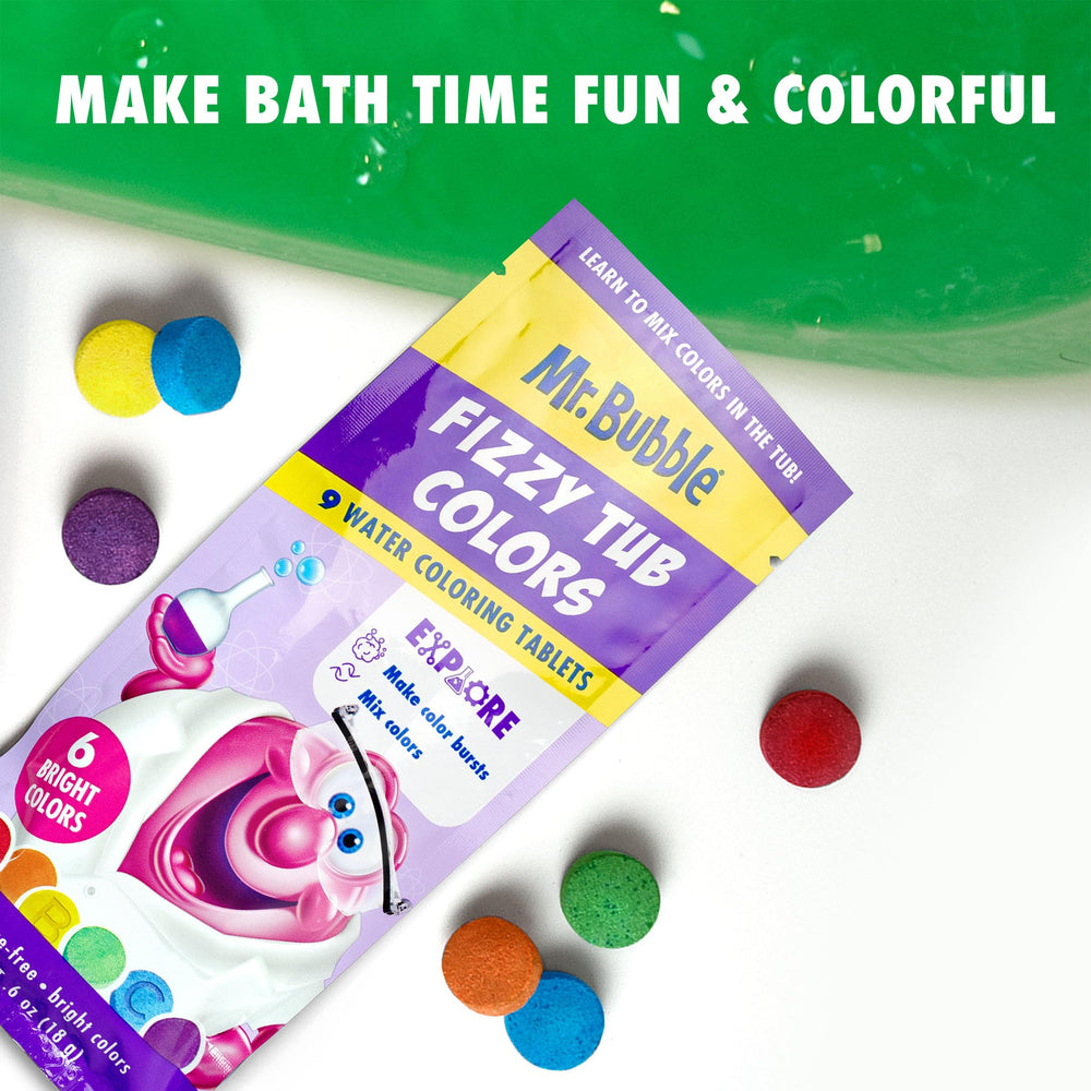 Red tablet dissolving in water creates a vivid bath experience.