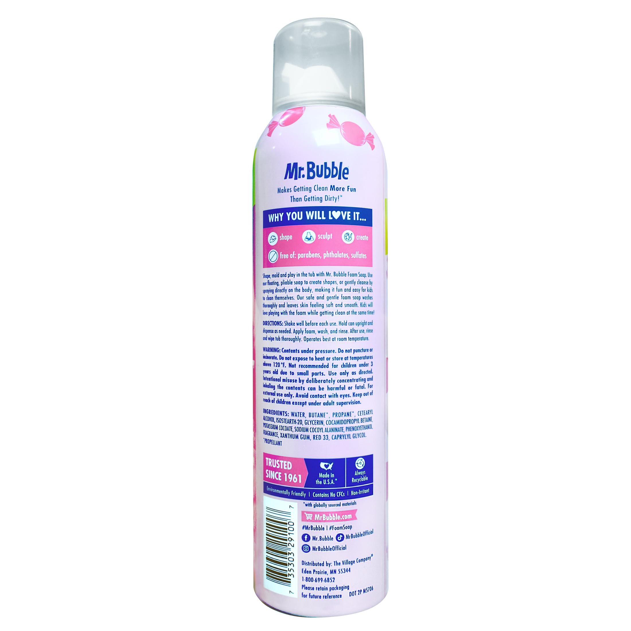 Mr. Bubble Savon mousse bubblegum : texture légère pour sculpter des formes.