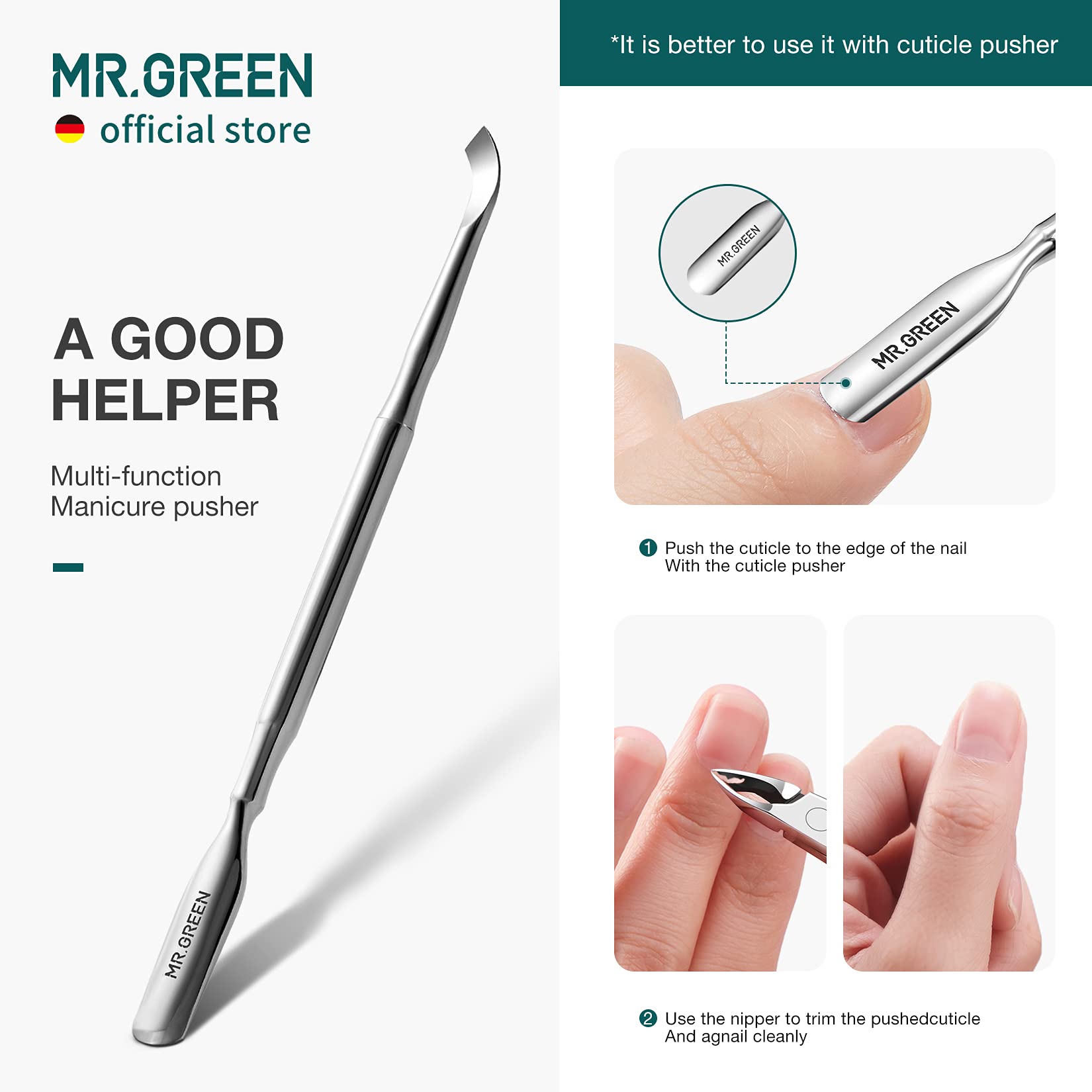MR.GREEN acier-inox-antirouille, outil fiable et durable.